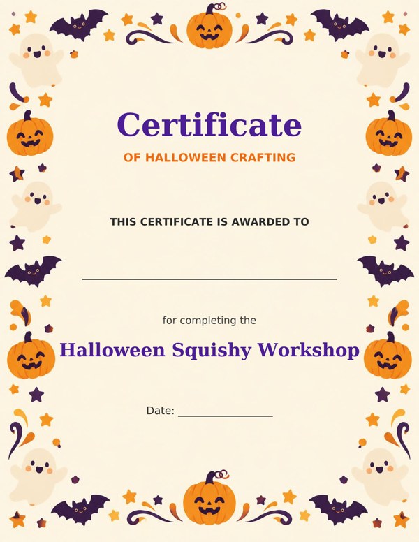 Halloween Crafting Certificate preview