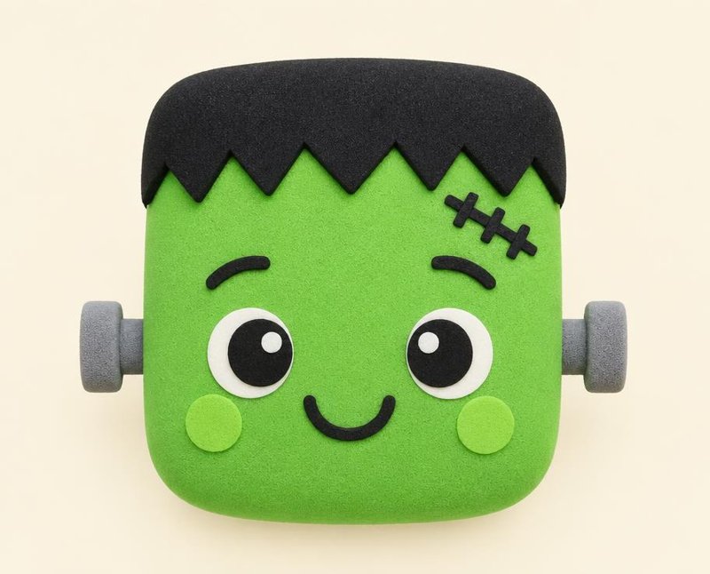 Finished Frankenstein squishy